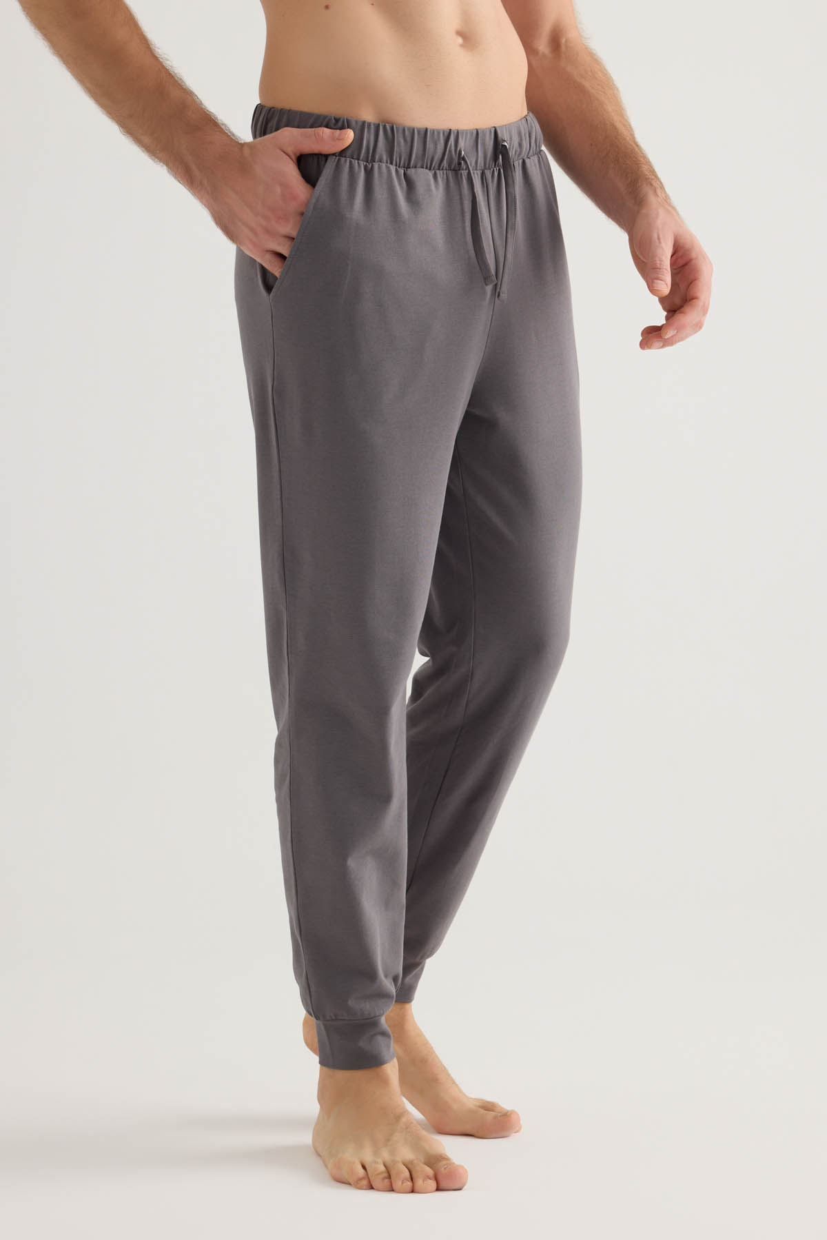 Erkek Pamuklu Cepli Uzun Pijama Altı
