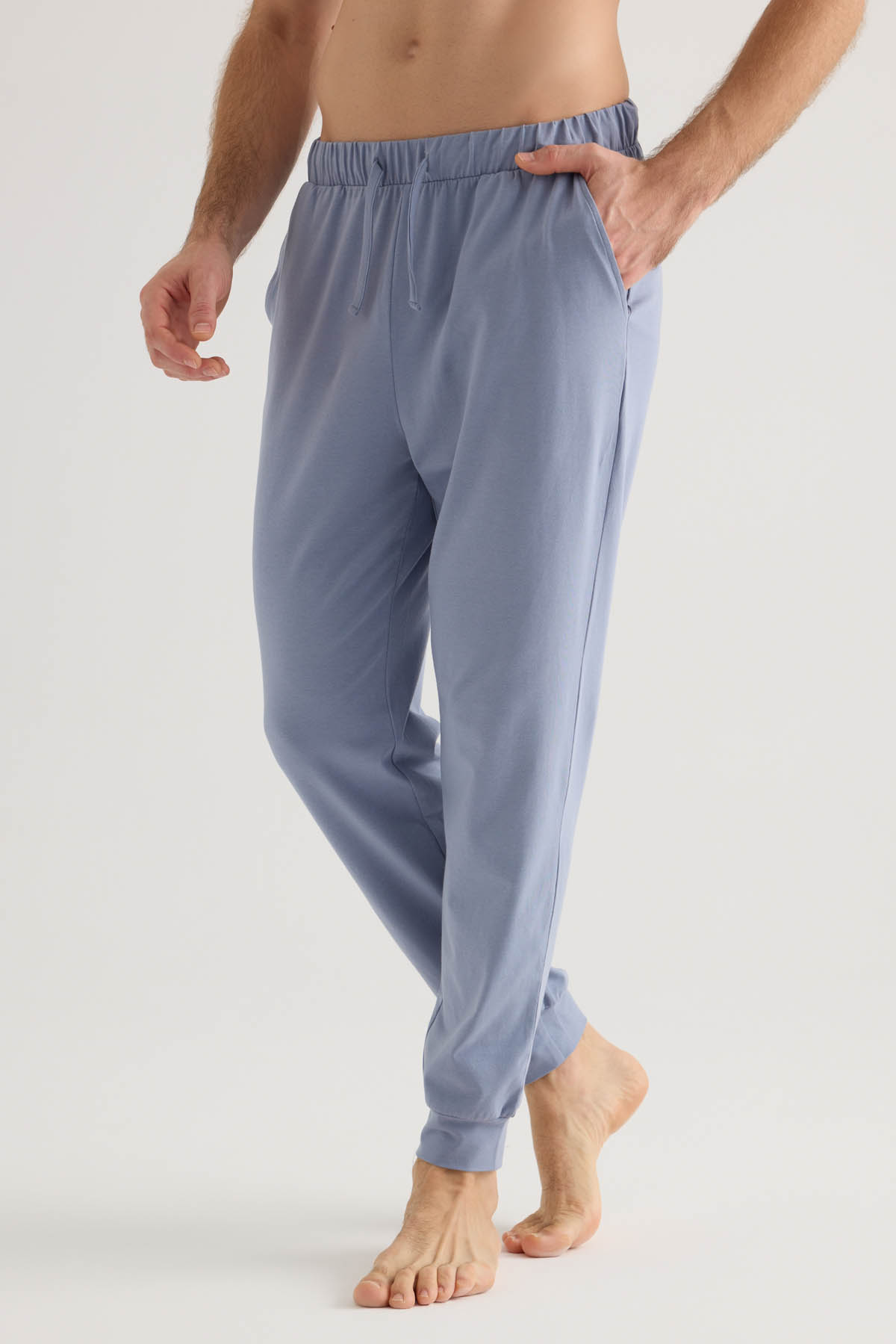 Erkek Pamuklu Cepli Uzun Pijama Altı
