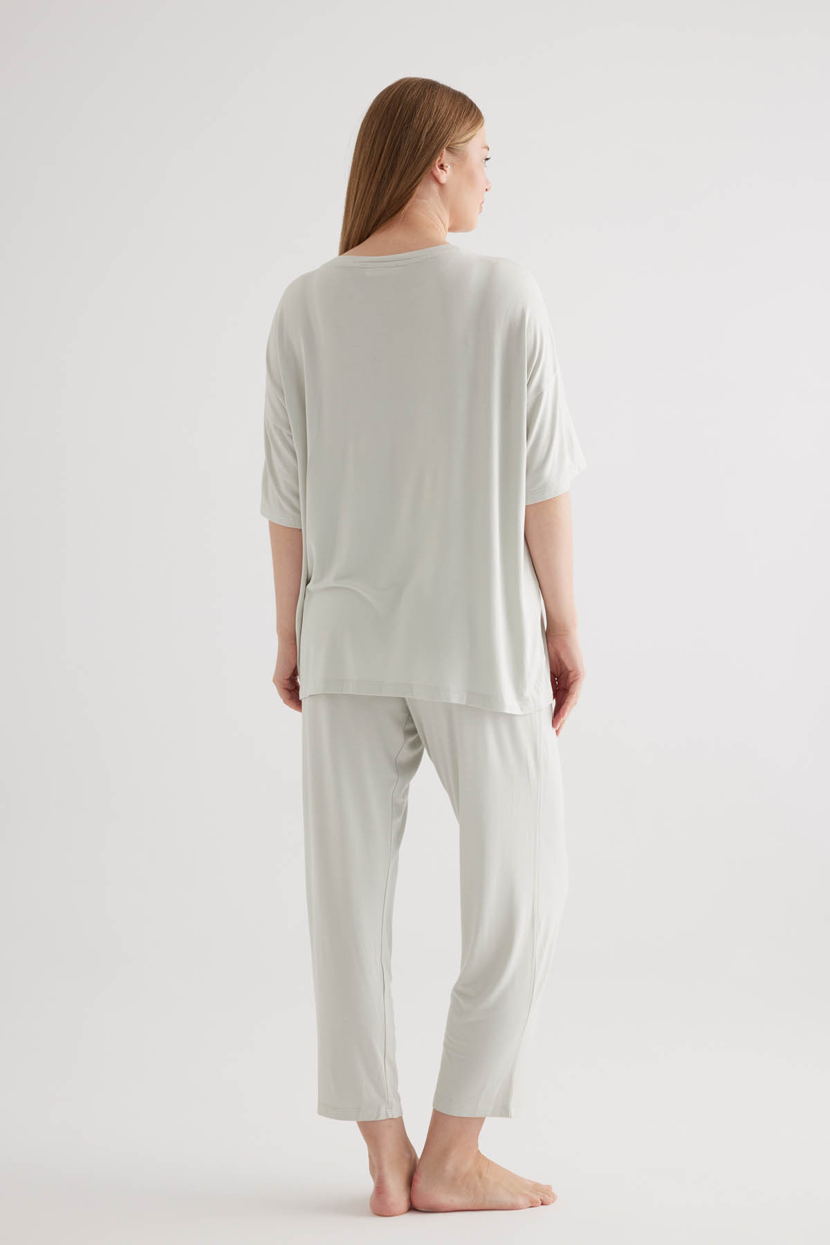 Kadın Plus Size Viscose Uzun Pijama Altı