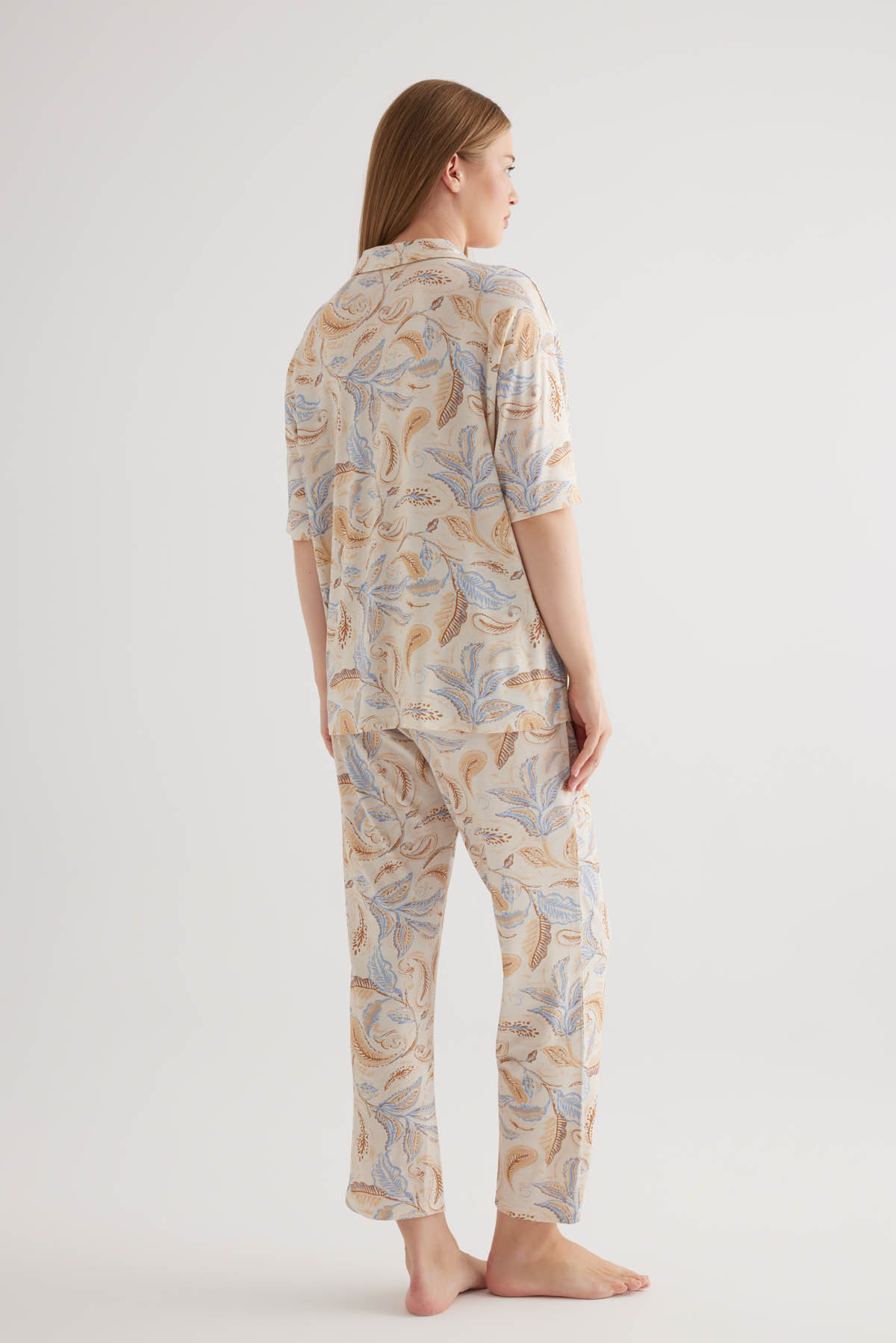 Kadın Plus Size Viscose Uzun Pijama Altı