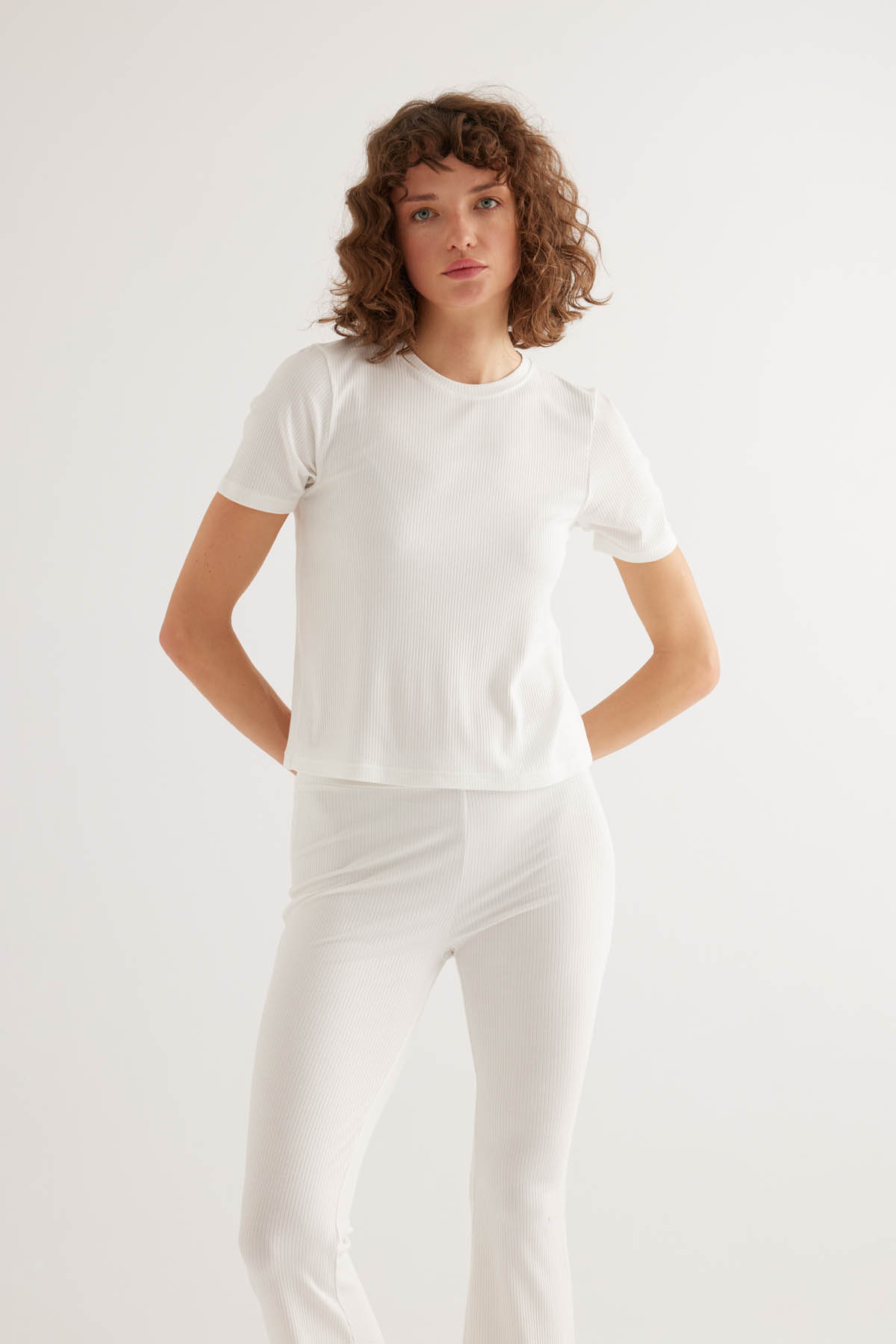 Kadın Modal Kaşkorse Kısa Kollu T-shirt