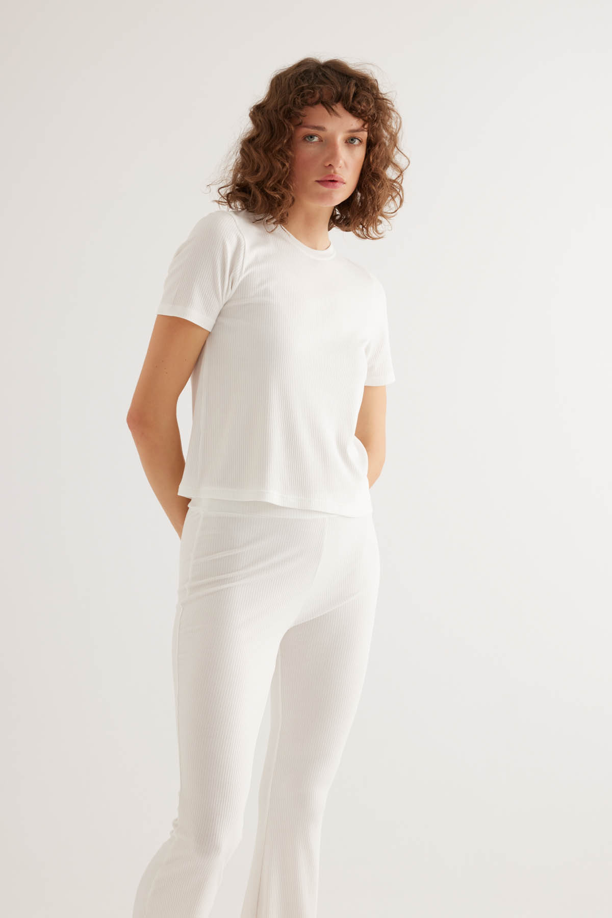 Kadın Modal Kaşkorse Kısa Kollu T-shirt