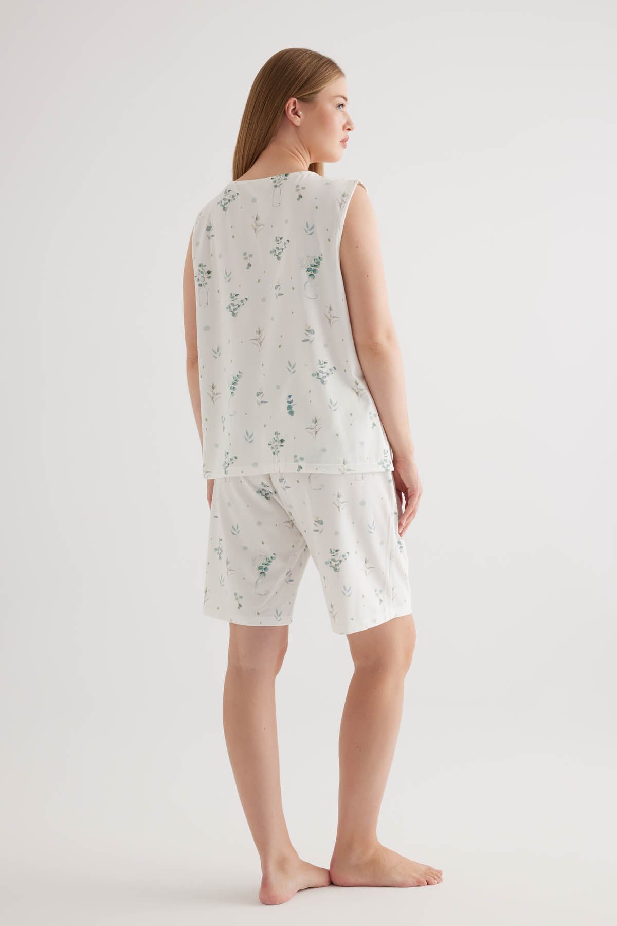 Kadın Büyük Beden Pamuklu Şort Pijama Altı