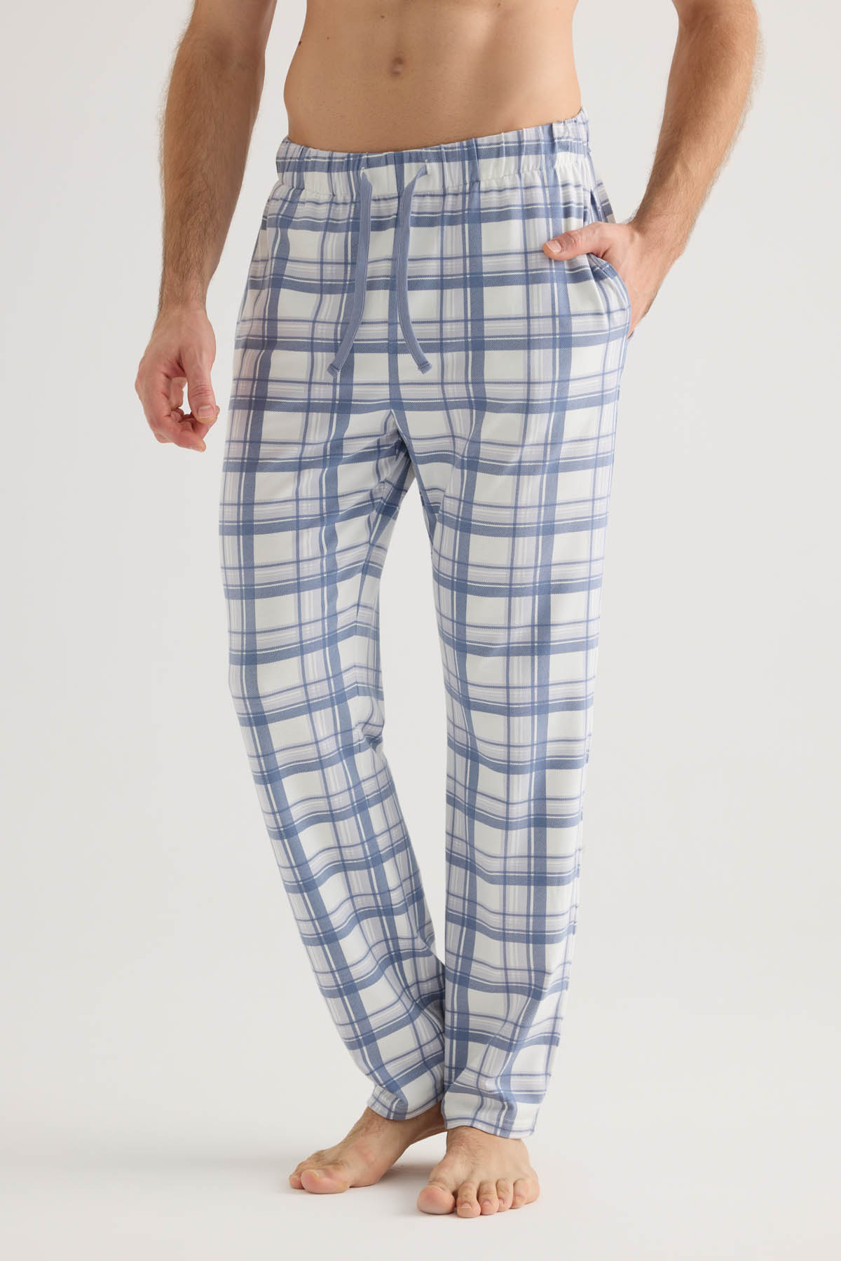 Erkek Pamuklu Cepli Uzun Pijama Altı