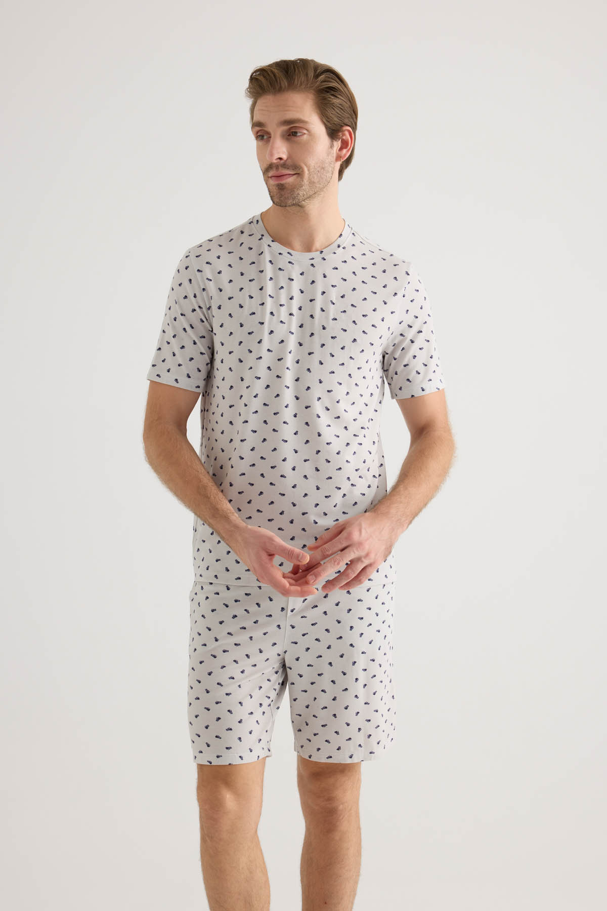 Erkek Modal Kısa Kollu Pijama Üstü