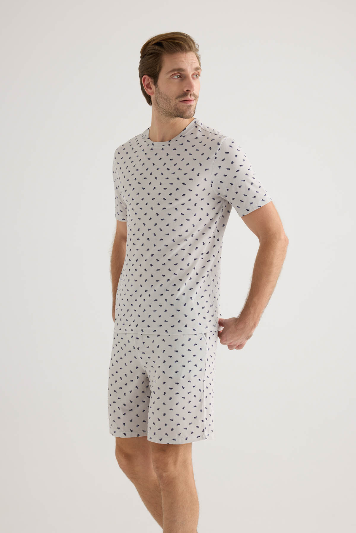 Erkek Modal Kısa Kollu Pijama Üstü