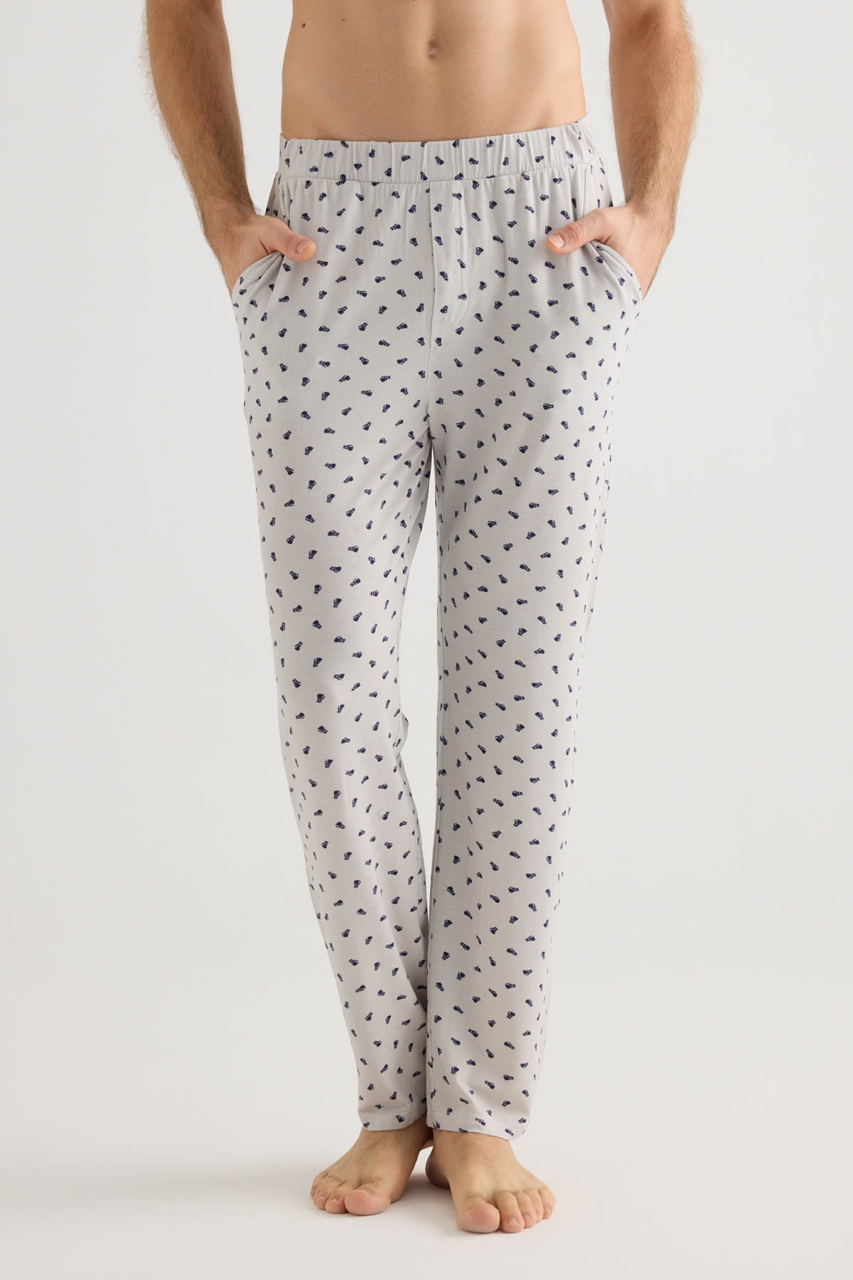 Erkek Modal Cepli Uzun Pijama Altı