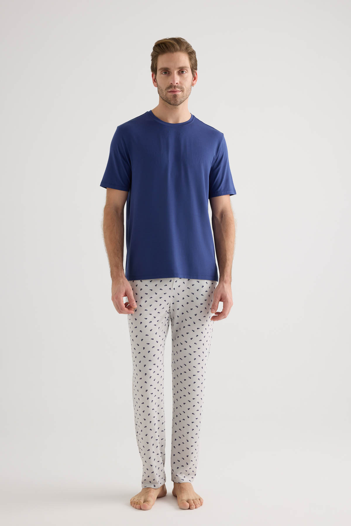Erkek Modal Cepli Uzun Pijama Altı