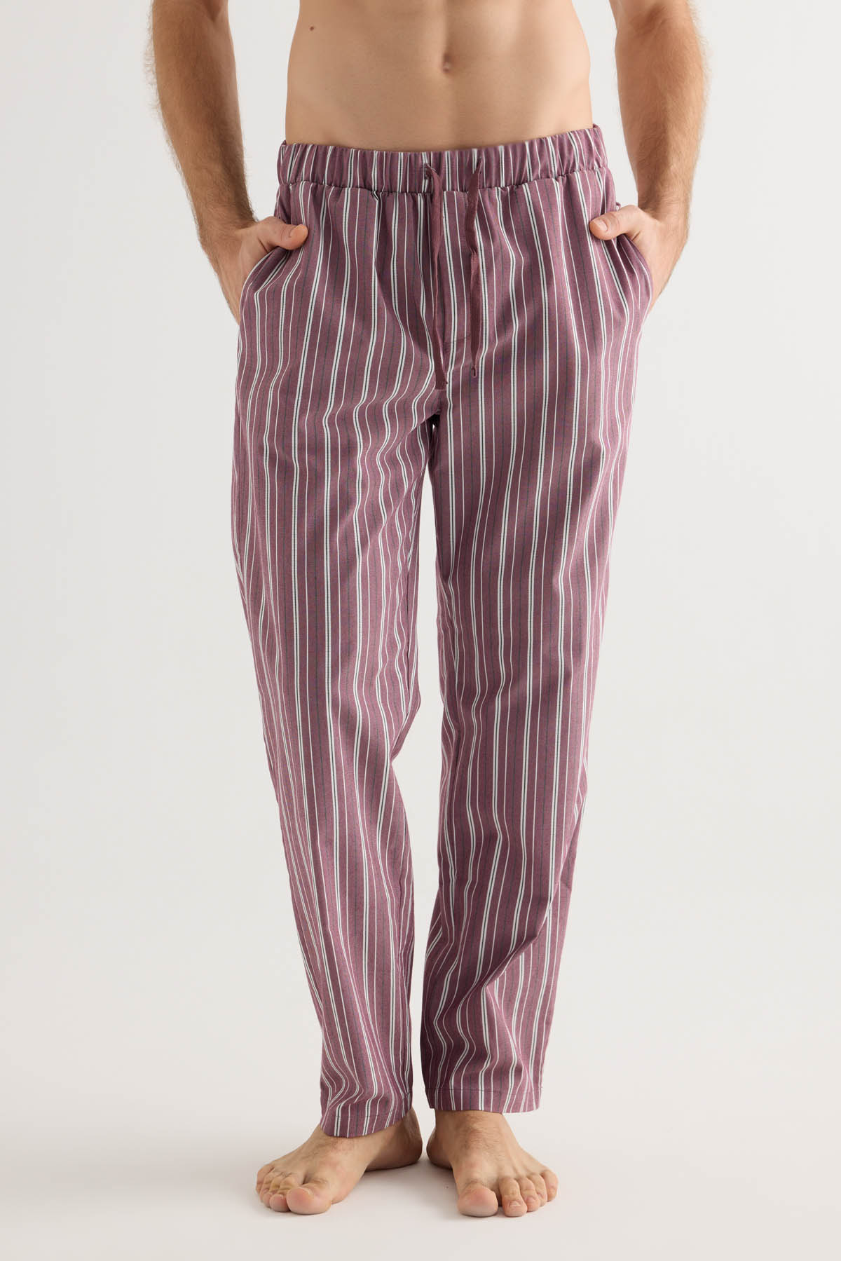 Erkek Dokuma Cepli Uzun Pijama Altı