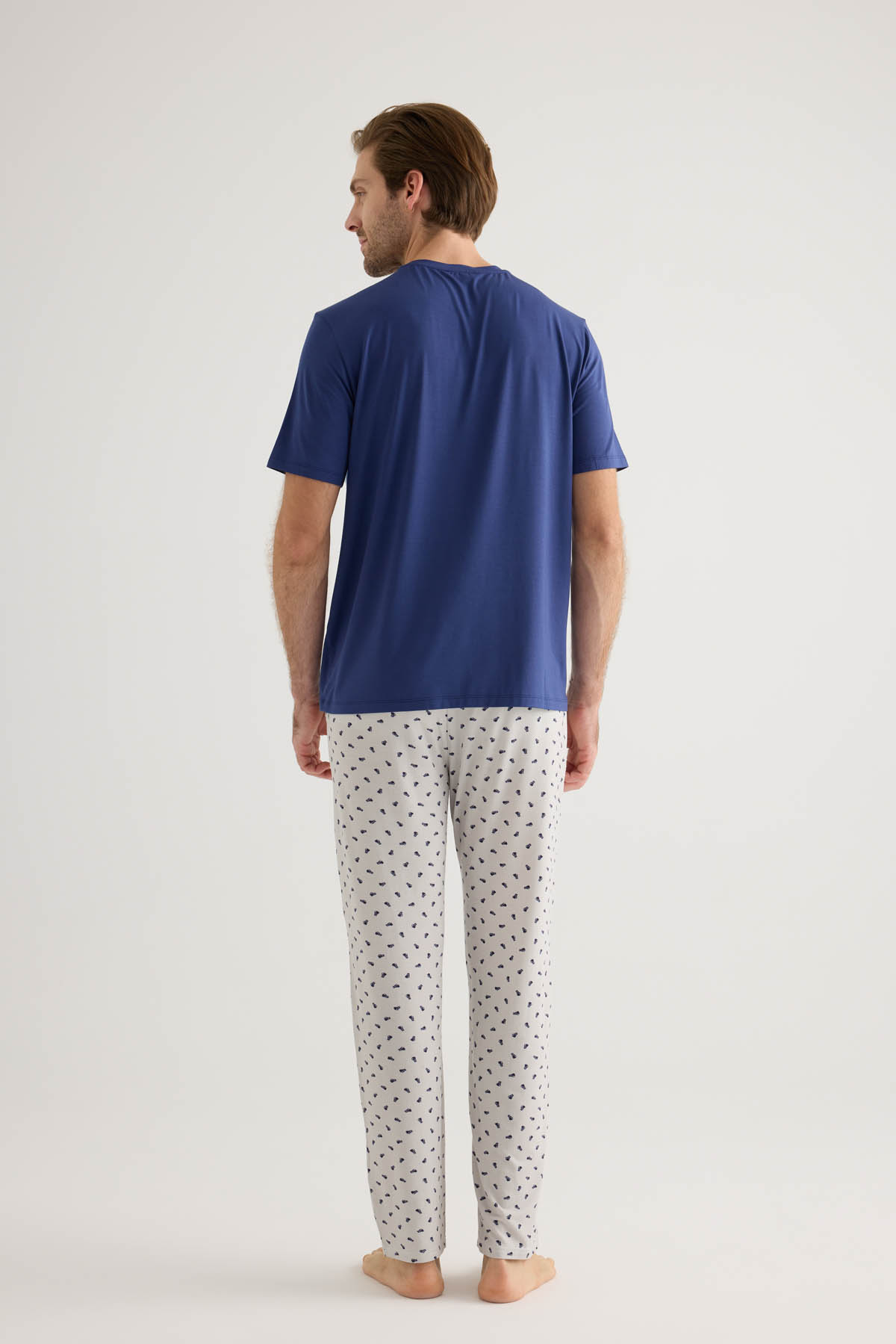 Erkek Modal Kısa Kollu Pijama Üstü