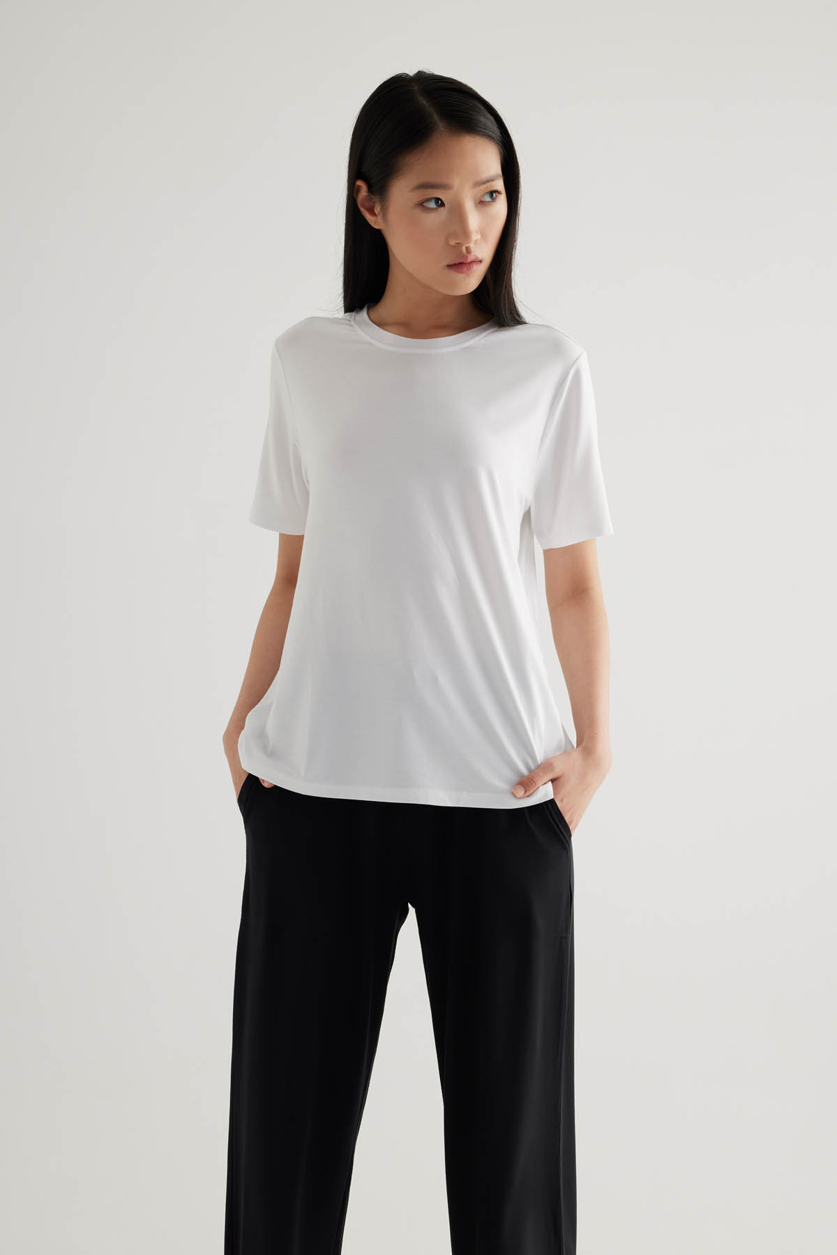 Kadın Modal Kısa Kollu T-shirt