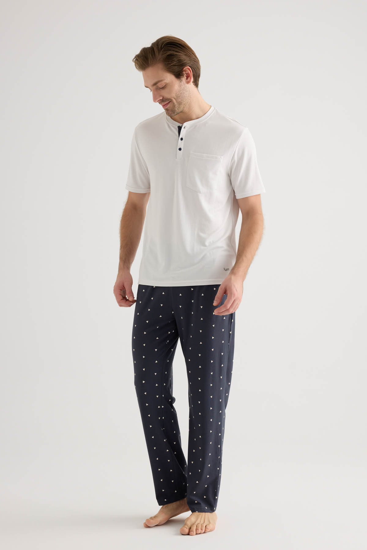 Erkek Pamuklu Cepli Uzun Pijama Altı
