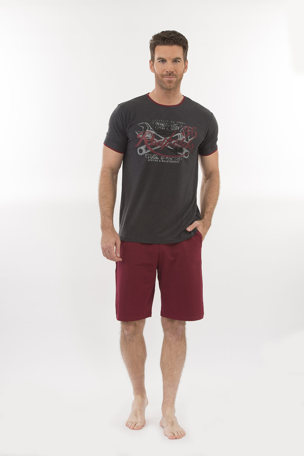 Hays Men Penye Erkek Kısa Kollu Şortlu Pijama Takım