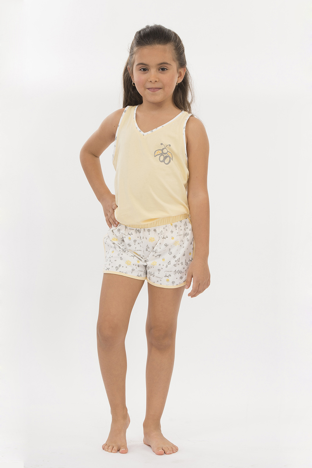 Hays Kids Penye Kız Çocuk Şortlu Pijama Takımı