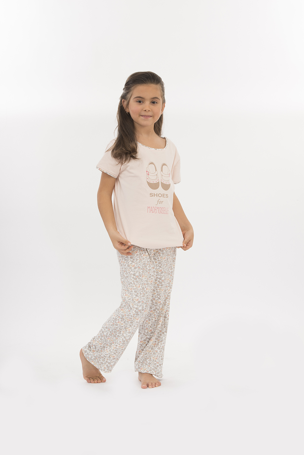 Hays Kids Penye Kız Çocuk Kısa Kol Alt Uzun Pijama Takım