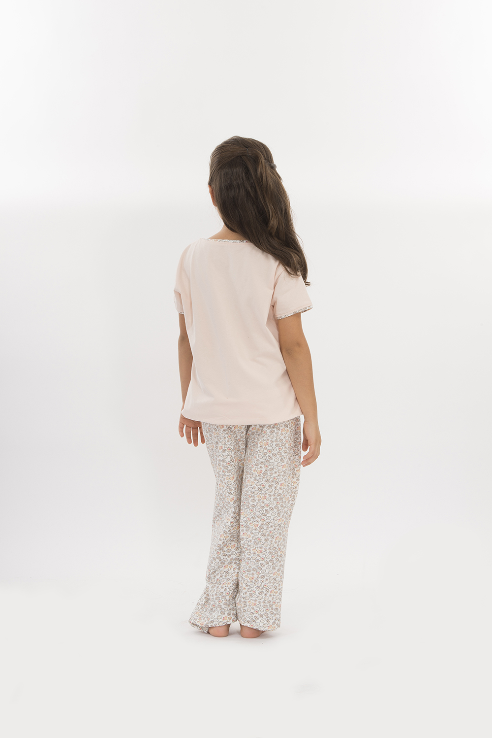 Hays Kids Penye Kız Çocuk Kısa Kol Alt Uzun Pijama Takım