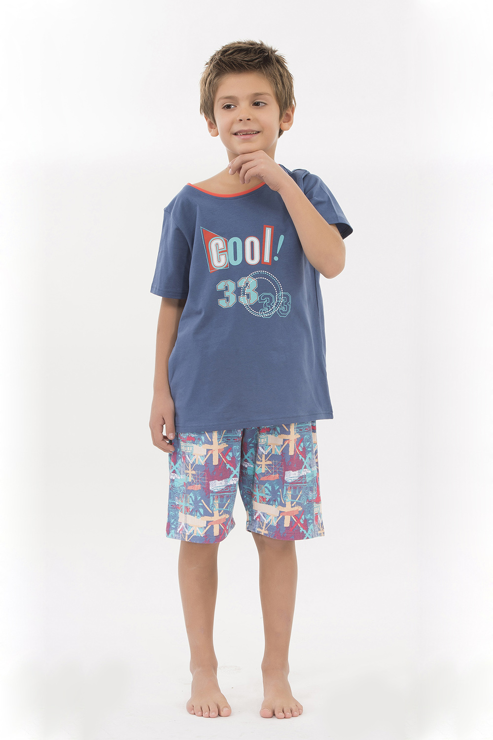Hays Kids Penye Erkek Çocuk Şortlu Pijama Takımı