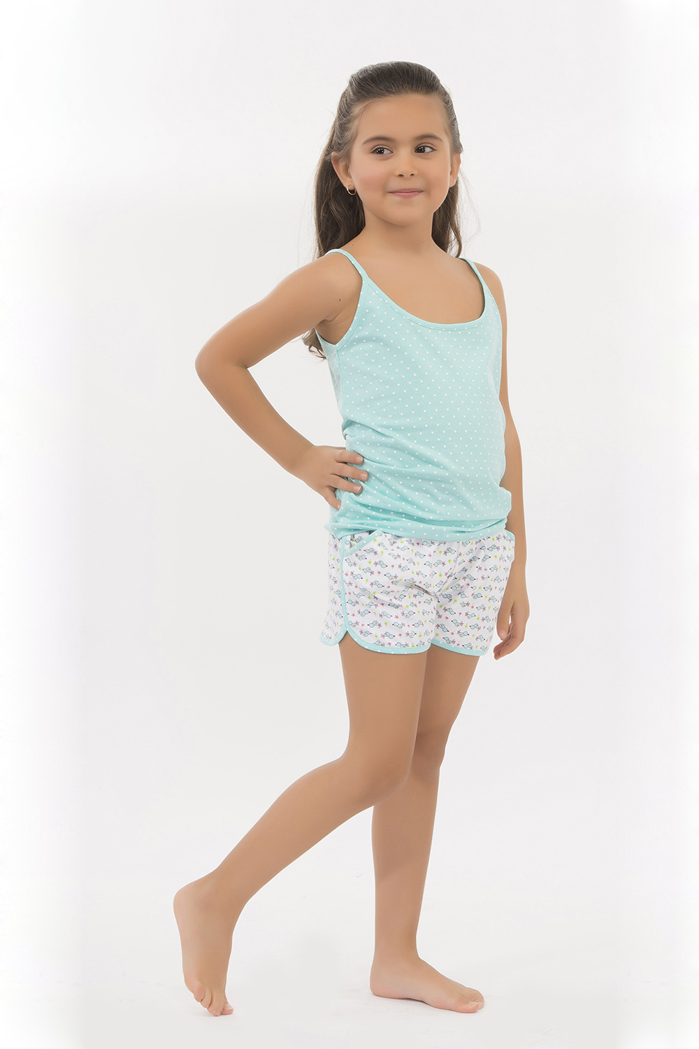 Hays Kids Penye Kız Çocuk Şortlu Pijama Takımı