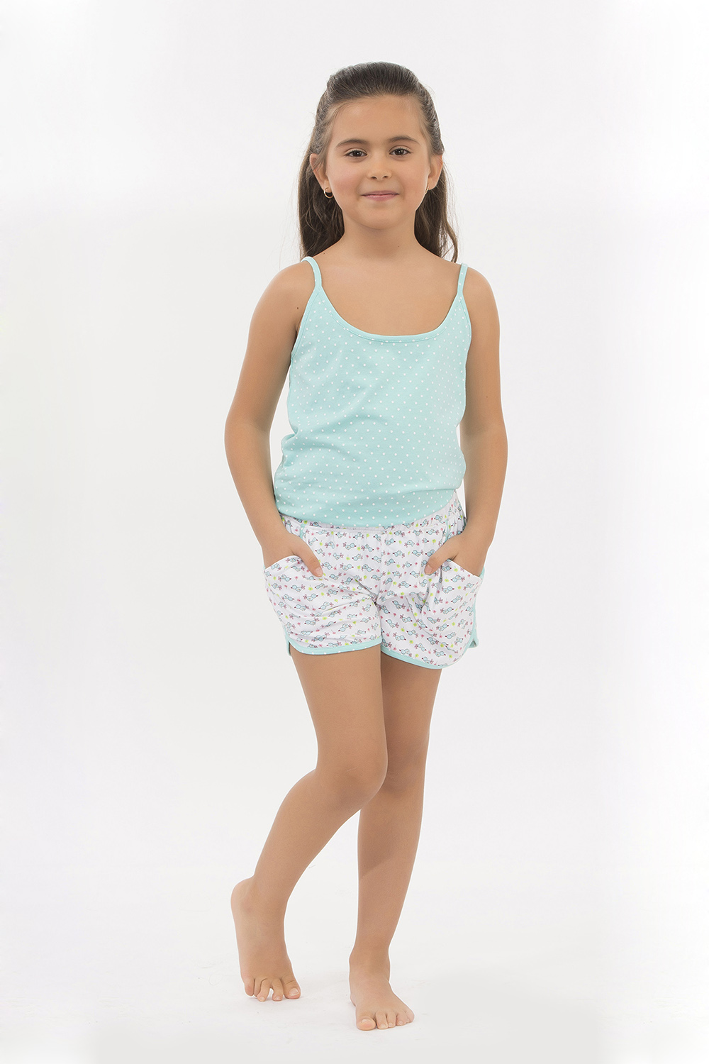 Hays Kids Penye Kız Çocuk Şortlu Pijama Takımı