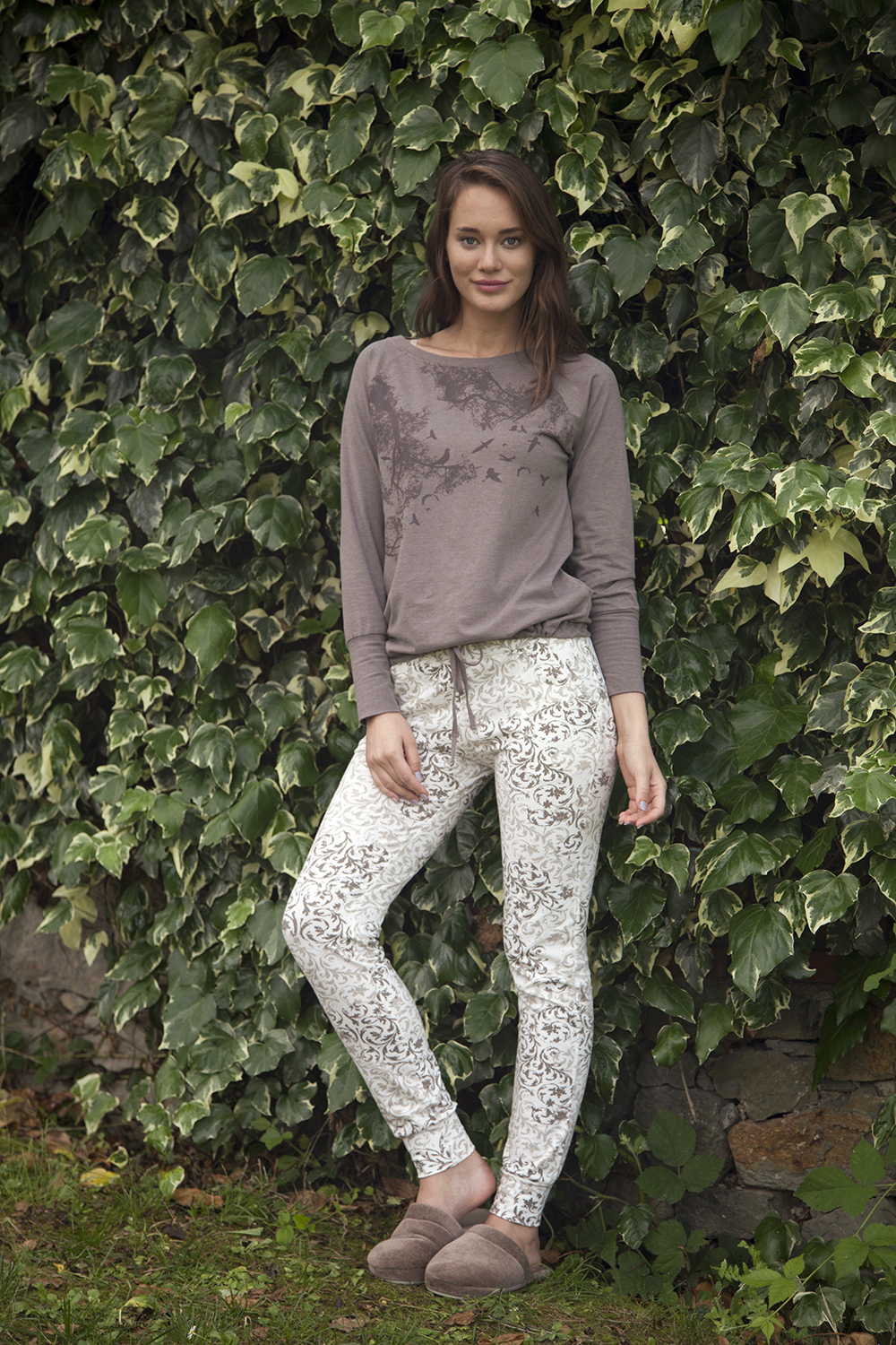 HAYS NEW PRETTY PENYE BAYAN 2LI UZUN KOLLU PIJAMA TAKIMI