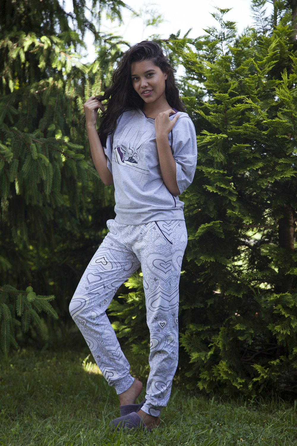 HAYS LAUREN PENYE BAYAN 2LI UZUN PIJAMA TAKIMI