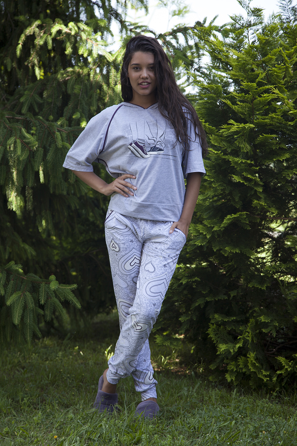HAYS LAUREN PENYE BAYAN 2LI UZUN PIJAMA TAKIMI