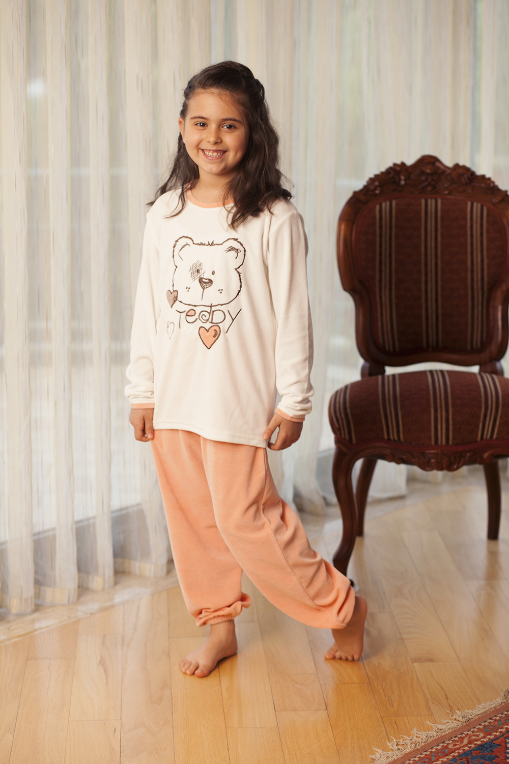 HAYS KIDS KIZ ÇOCUK KADIFE 2LI PIJAMA TAKIMI