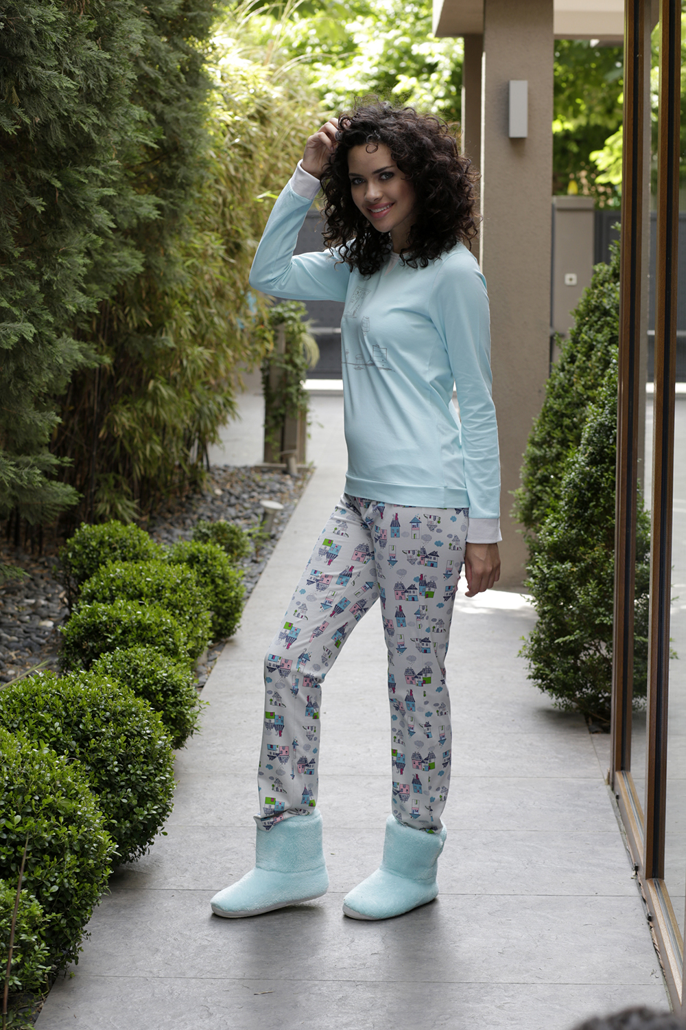 Hays Evia Penye Kadın 2li Uzun Pijama Takımı