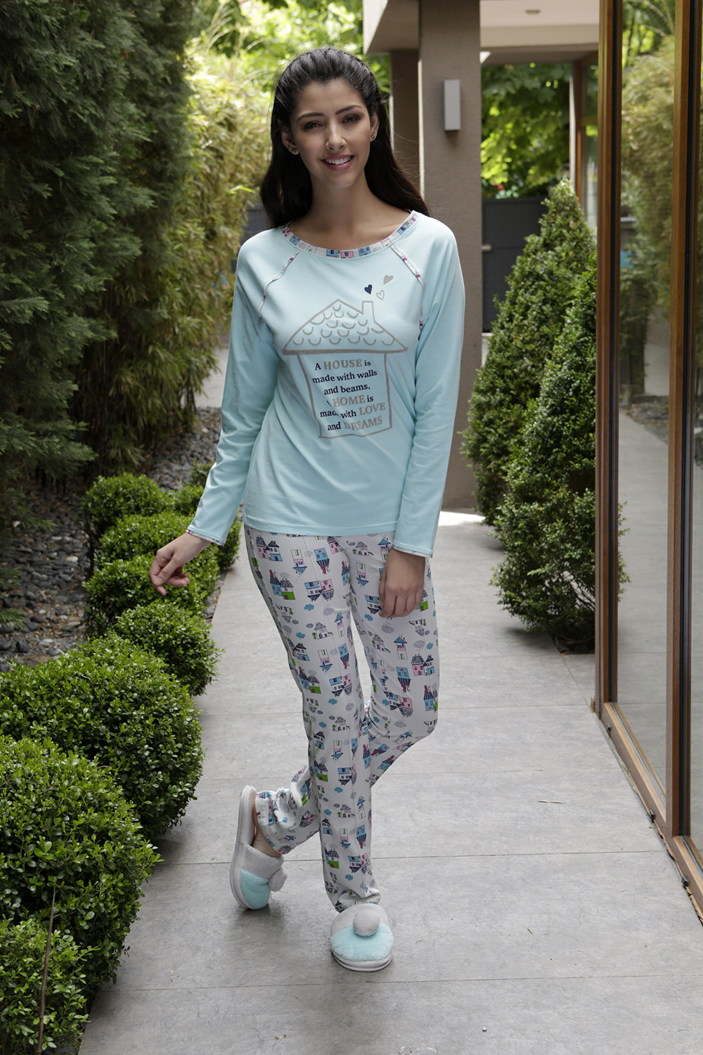 Hays Evia Penye Kadın 2li Uzun Pijama Takımı