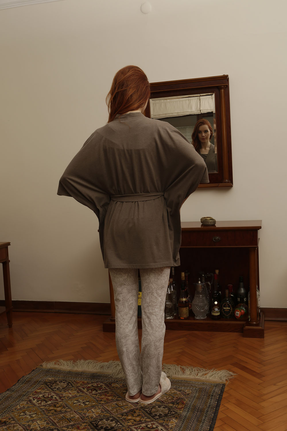 HAYS LISS PENYE BAYAN SABAHLIKLI 3LÜ UZUN PIJAMA TAKIMI