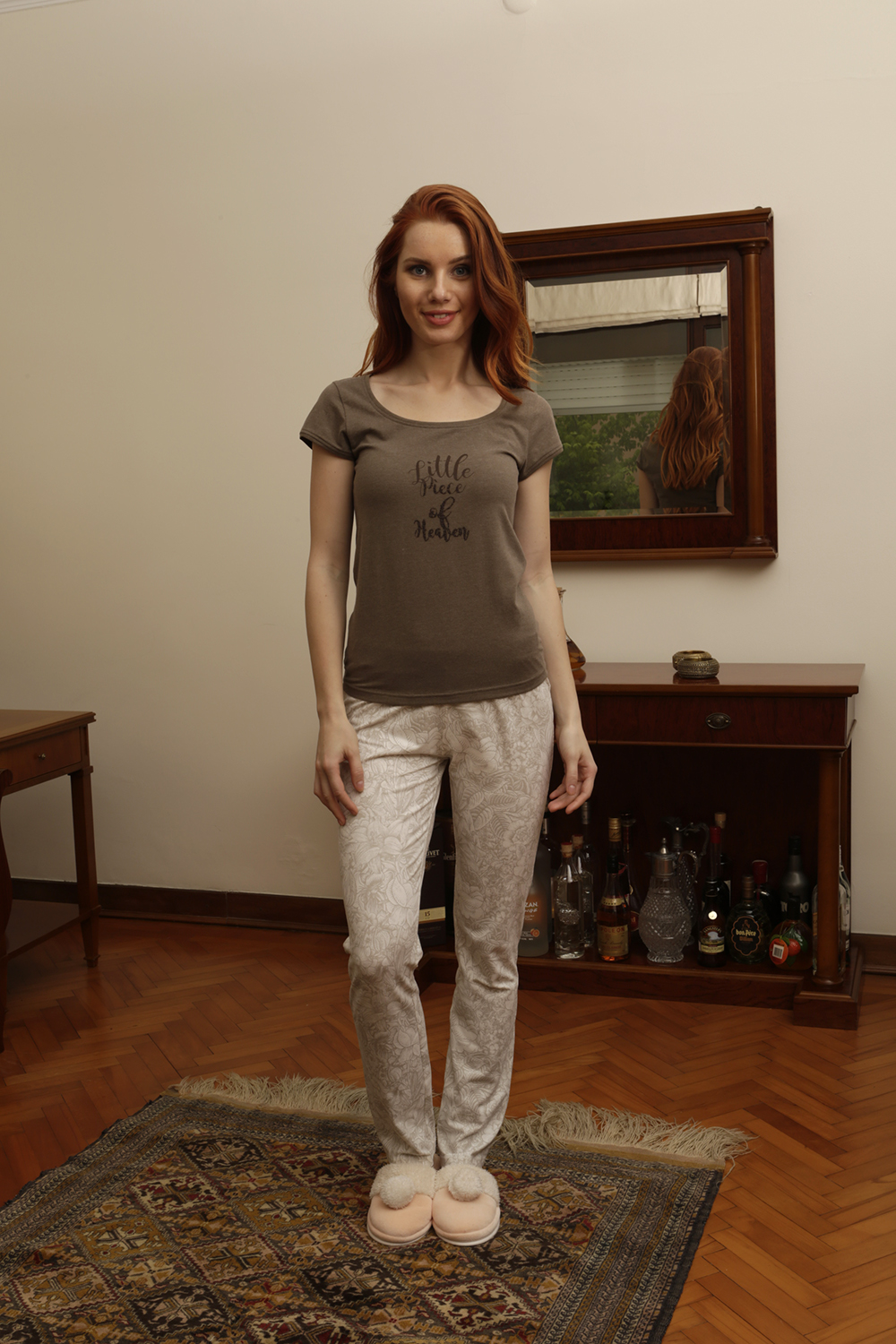 HAYS LISS PENYE BAYAN SABAHLIKLI 3LÜ UZUN PIJAMA TAKIMI