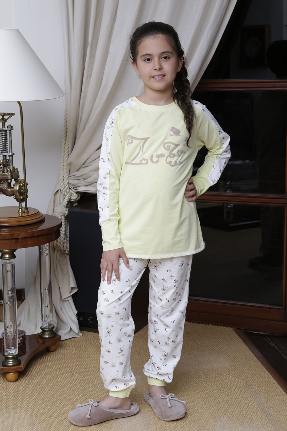 Hays Kids Kız Çocuk Zuzu Baskılı 2li Uzun Pijama Takımı
