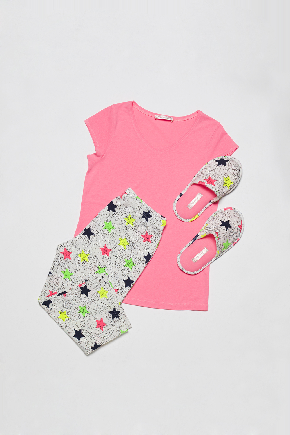 Hays Promo Kadın Terlik Hediyeli Penye Kapri Pijama Takımı