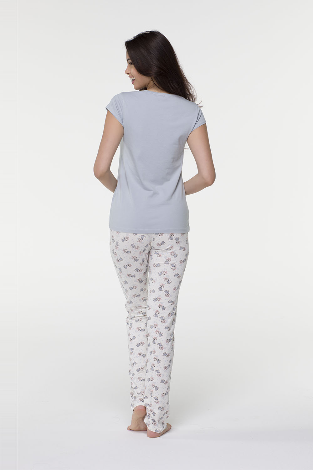 Hays Minika Kadın Penye Kısa Kollu Alt Uzun Pijama Takımı
