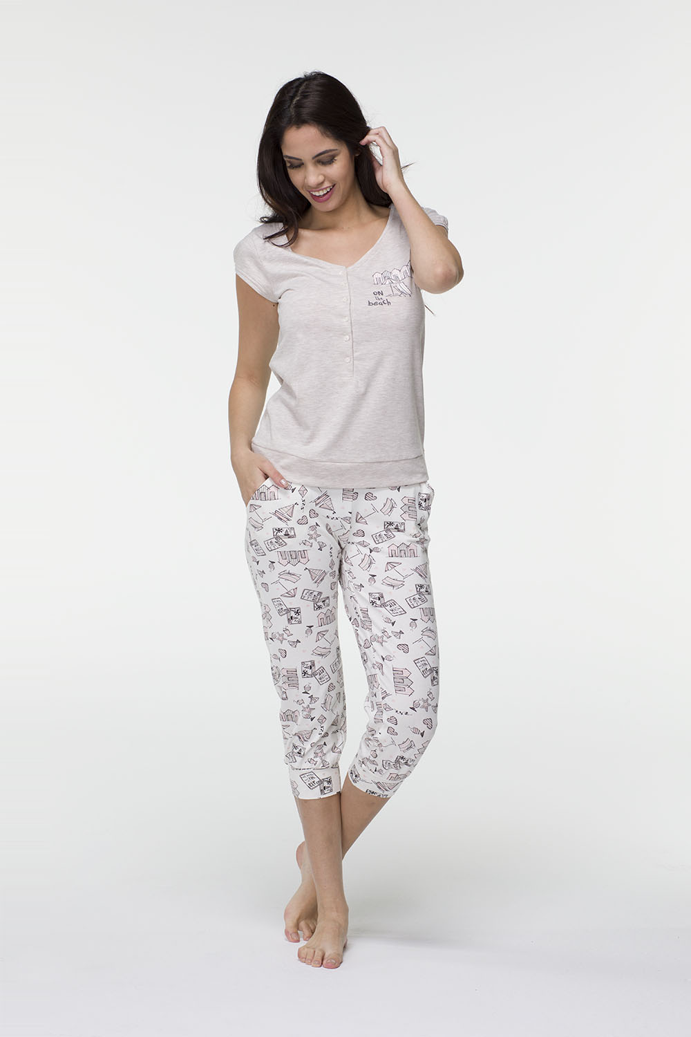 Hays Ribiko Kadın Penye Midi Pijama Takımı