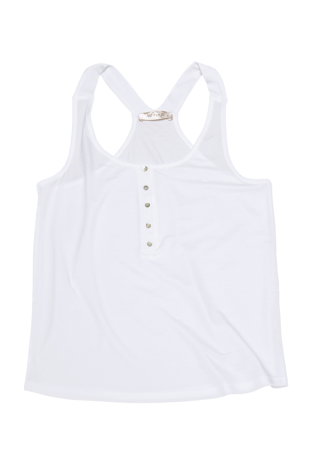 Hays Mix Match Kadın Önden Düğmeli Kalın Askılı Penye T-Shirt