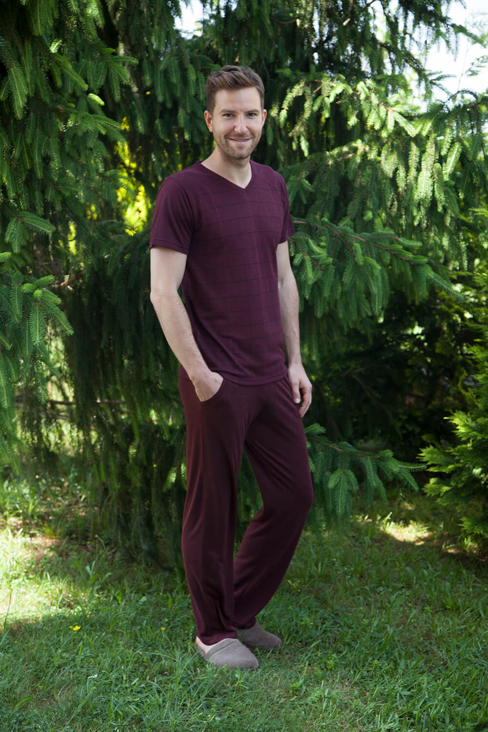Men Penye Erkek 2li Kısa Kollu Uzun Pijama Takımı
