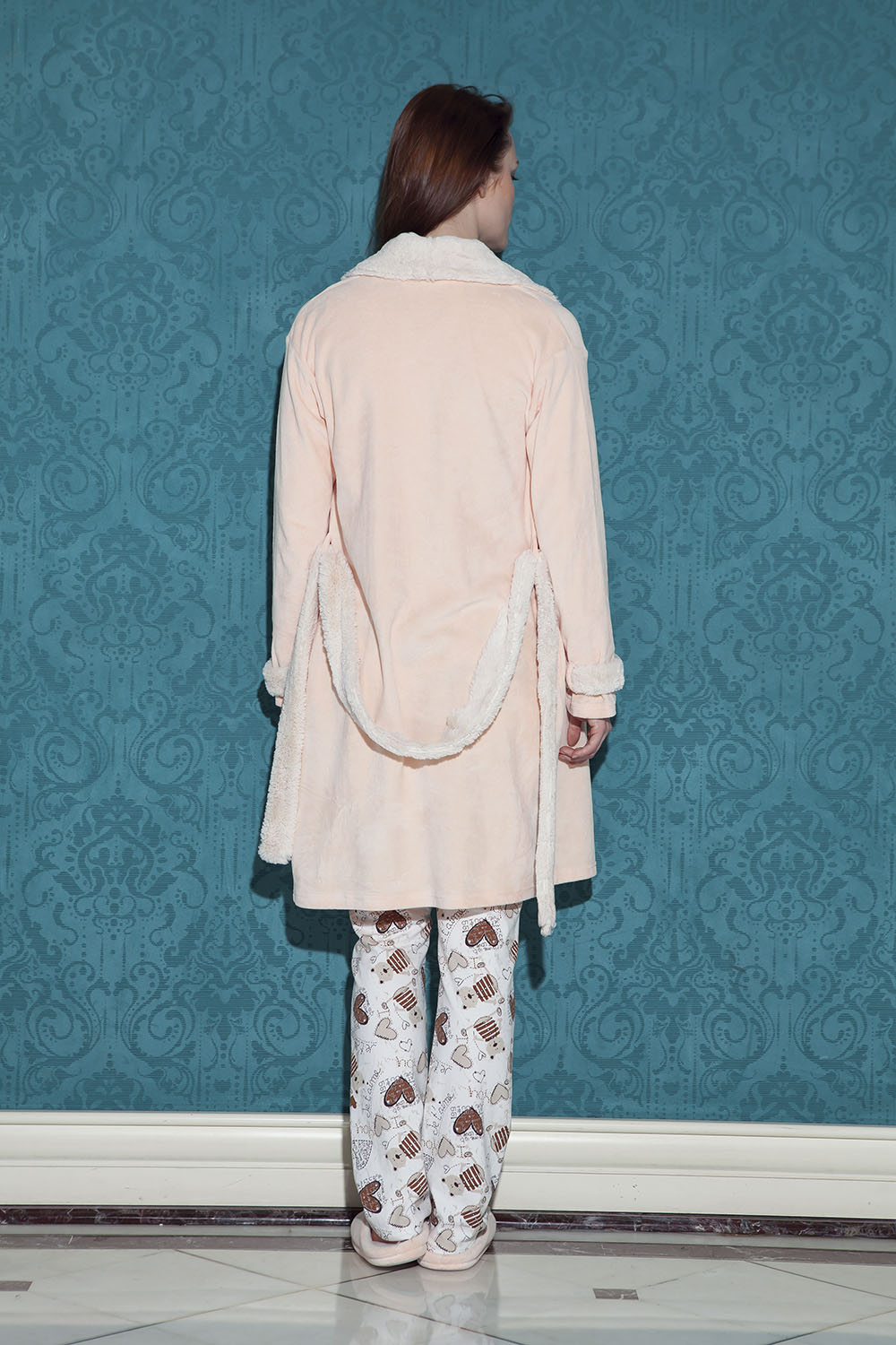 Hays Browni Kadın Kadife 3lü Pijama Takımı