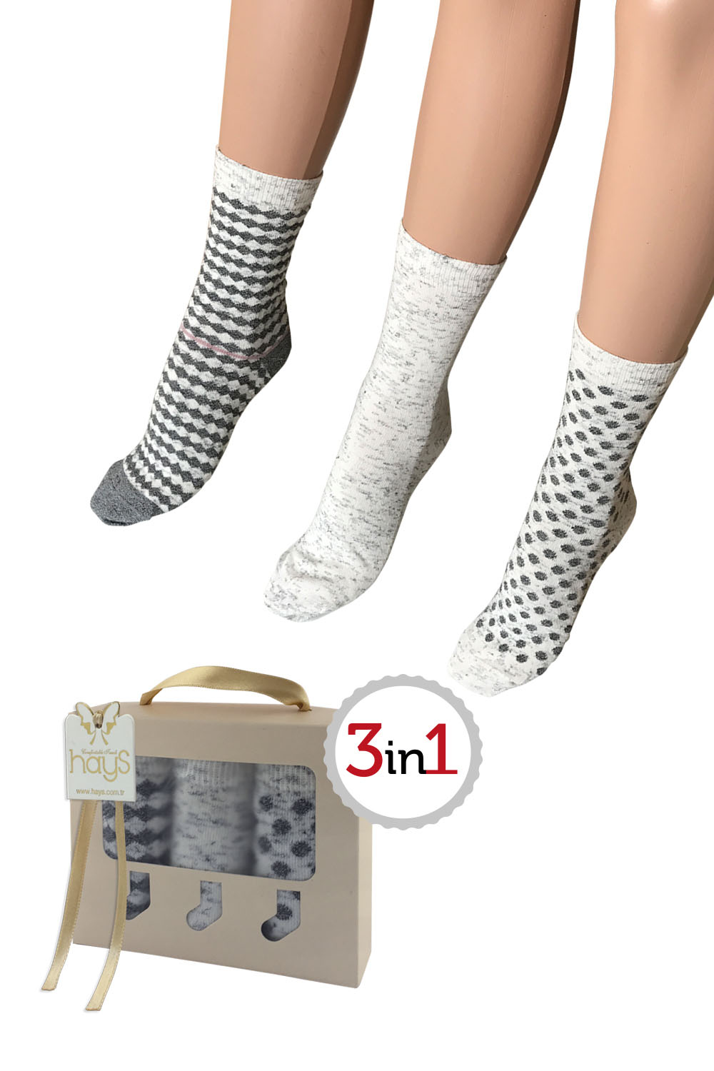 Hays Tica 3lü Kadın Çorap