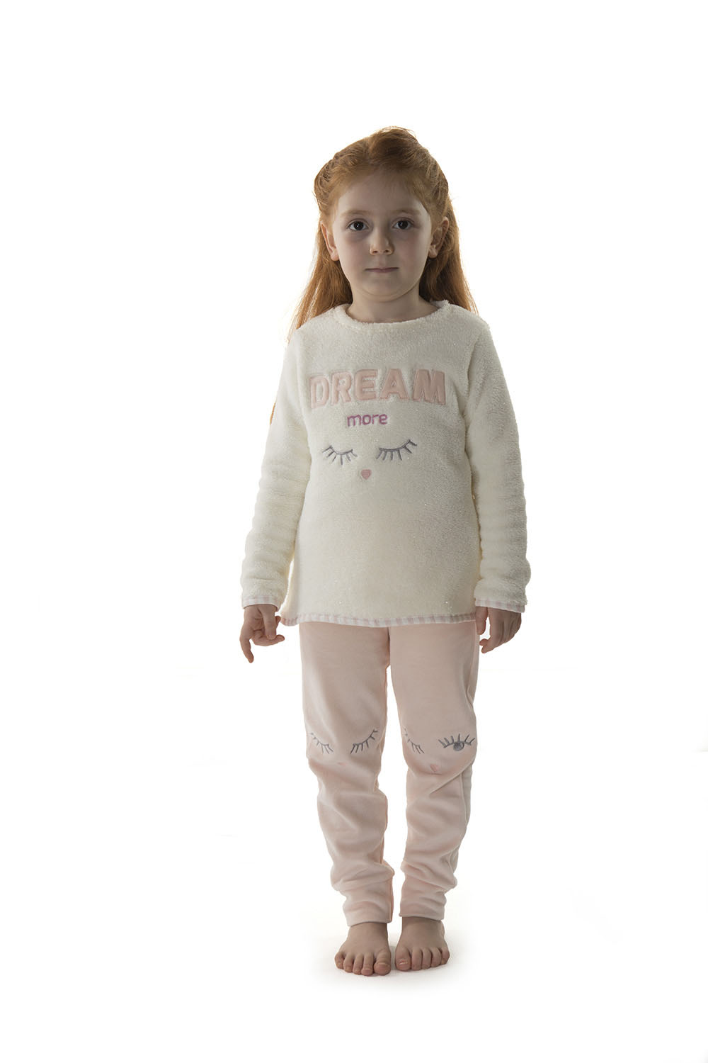 Kids Kız Çocuk Üst Wellsoft Alt Kadife 2li Uzun Pijama Takımı