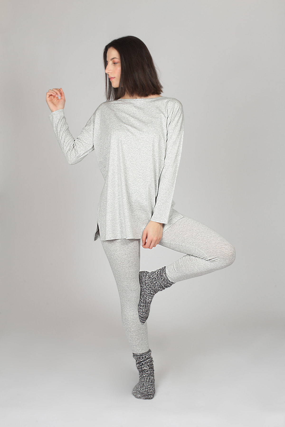Kadın Modal Taytlı Pijama Takımı