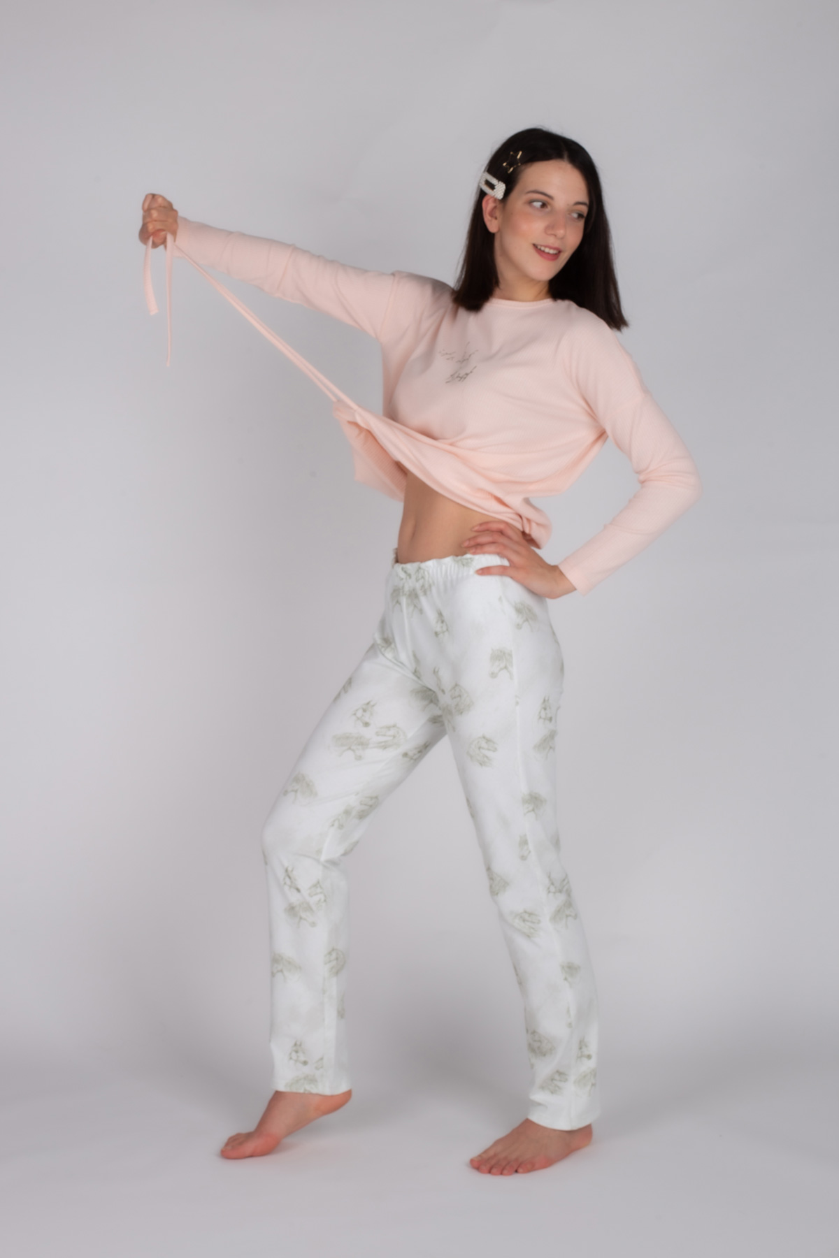 Kadın Penye Uzun Pijama Takımı