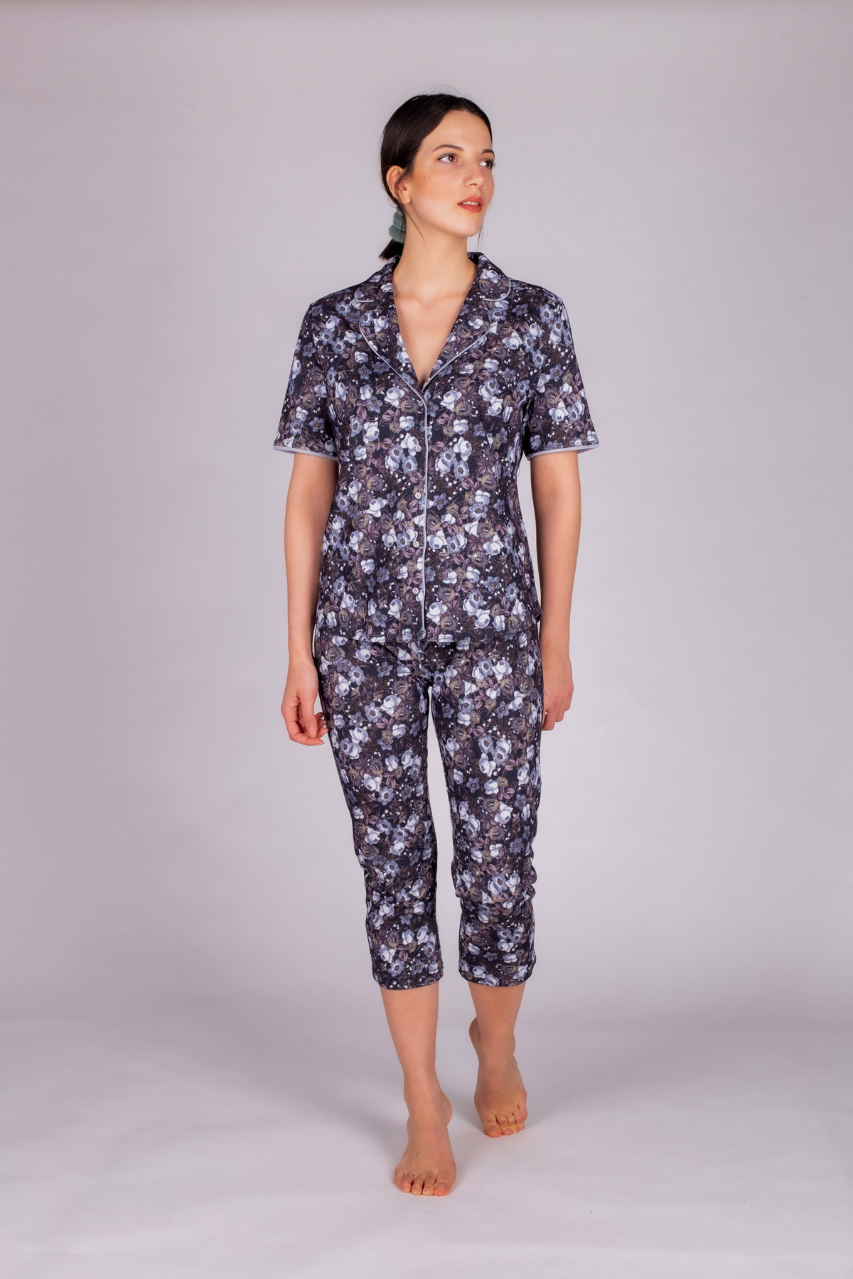 Kadın Kapri Pijama Takımı