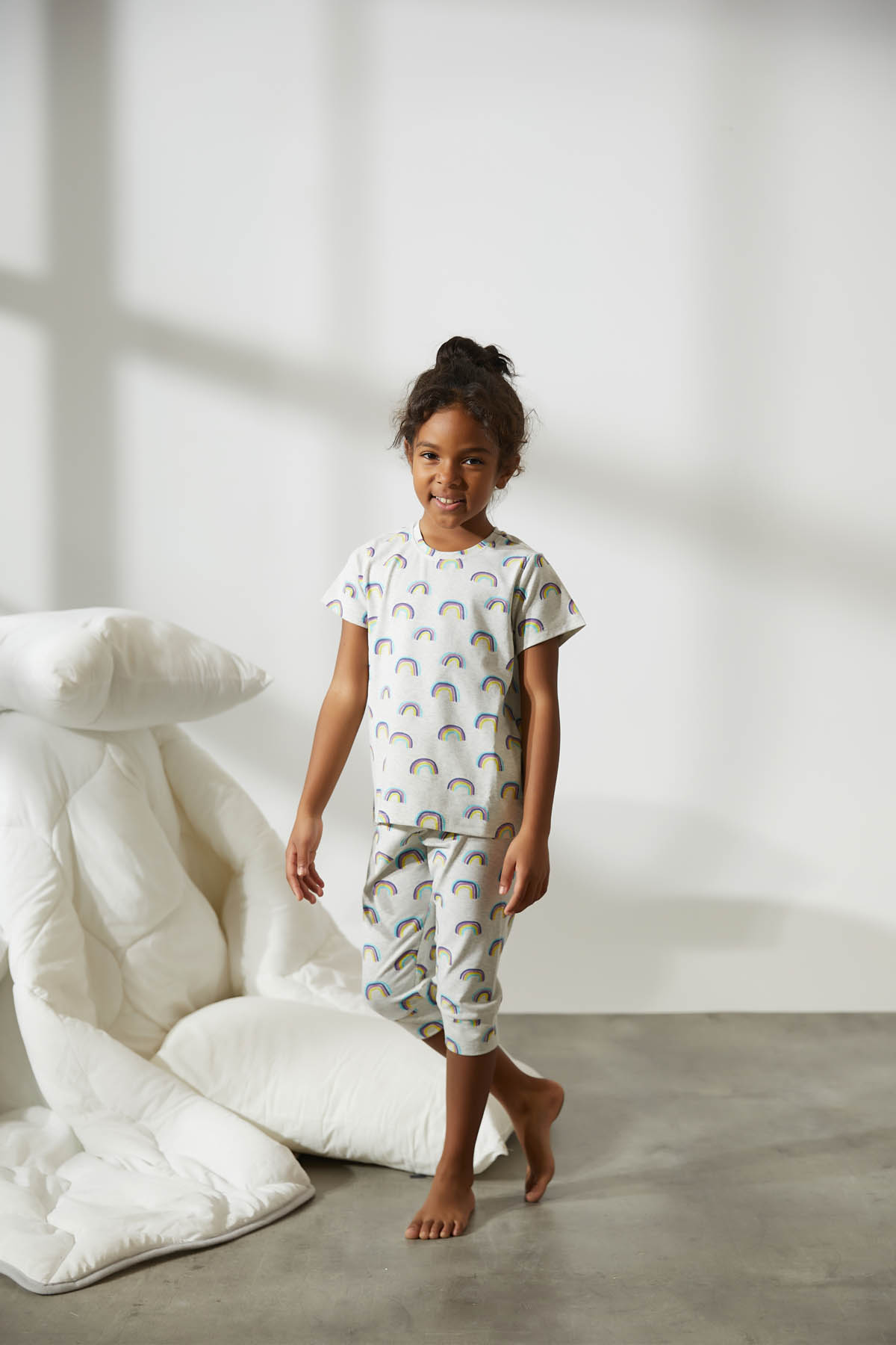Kız Çocuk Kapri Pijama Takımı