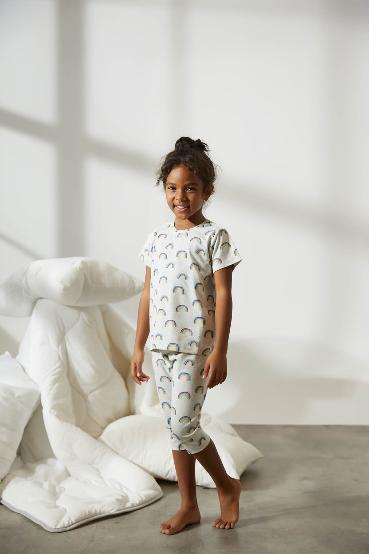 Kız Çocuk Kapri Pijama Takımı