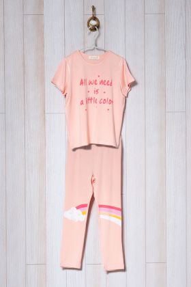 Kız Çocuk Midi - Kapri Pijama Takımı