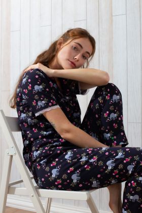 Kadın Midi - Kapri Pijama Takımı