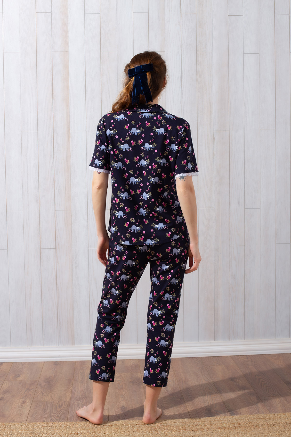 Kadın Midi - Kapri Pijama Takımı