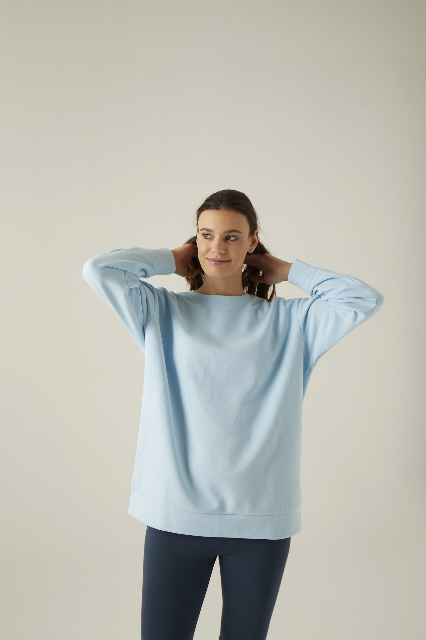 Kadın Şardonlu İki İplik Oversize Sweatshirt
