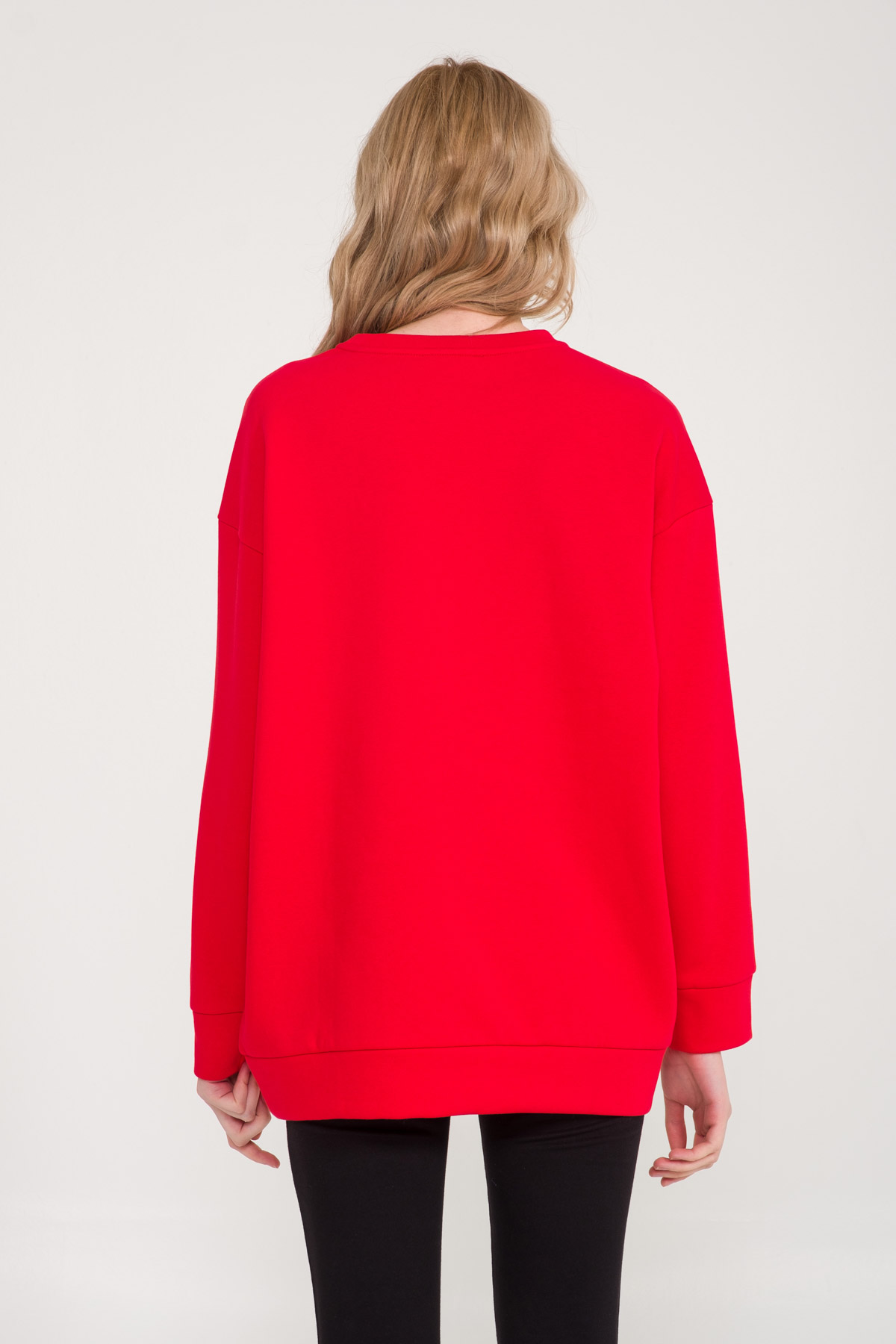 Kadın Şardonlu İki İplik Oversize Sweatshirt